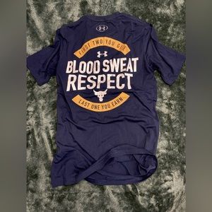 Under Armour Project Rock T-Shirt Tee - Blue, Small